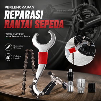VXM 5in1 Perlengkapan Reparasi Rantai Sepeda Bicycle Chain Socket Tool