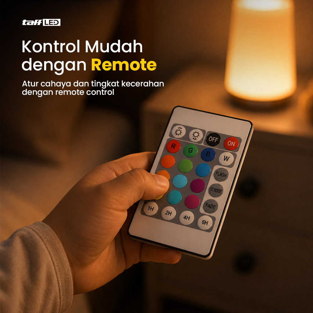 Gambar produk TaffLED Lampu Tidur Table Lamp LED Rechargeable 1200mAh RGB 1.6W - XTZ-5A - 3
