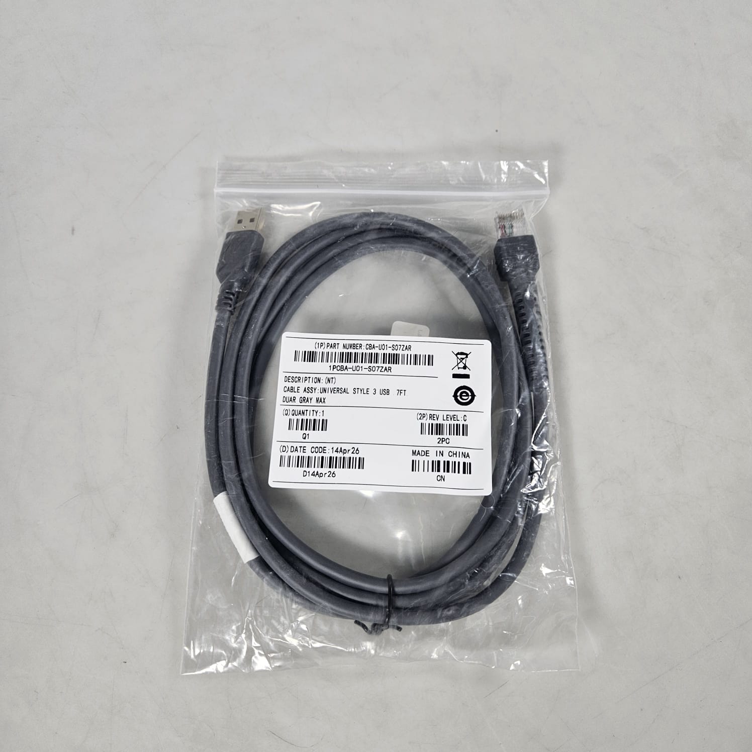 Gambar produk SOTESIN Kabel Data USB to RJ50 Barcode Scanner Cable DS2208 5V 2M - S2 - Kemasan