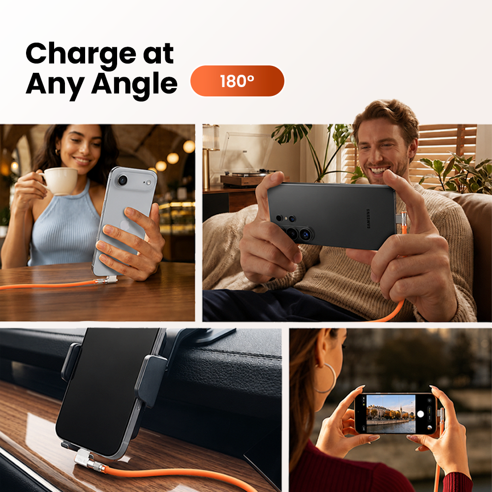 Gambar produk USLION Kabel Charger USB Type C Fast Charging 180 Rotation 2A 1M - USN1M - 2