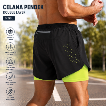 SUBAN Celana Pendek Olahraga Double Layer Inner Liner Short Quick Dry - SE-10
