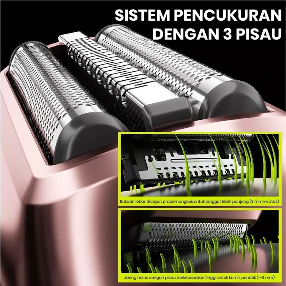 Gambar produk ENCHEN Alat Cukur Elektrik Mini Electric Shaver Triple IPX7 600mAh 5W - MS006 - 3