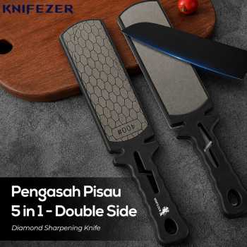 KNIFEZER Pengasah Pisau 5in1 Double Side Diamond Sharpening Knife - B216L