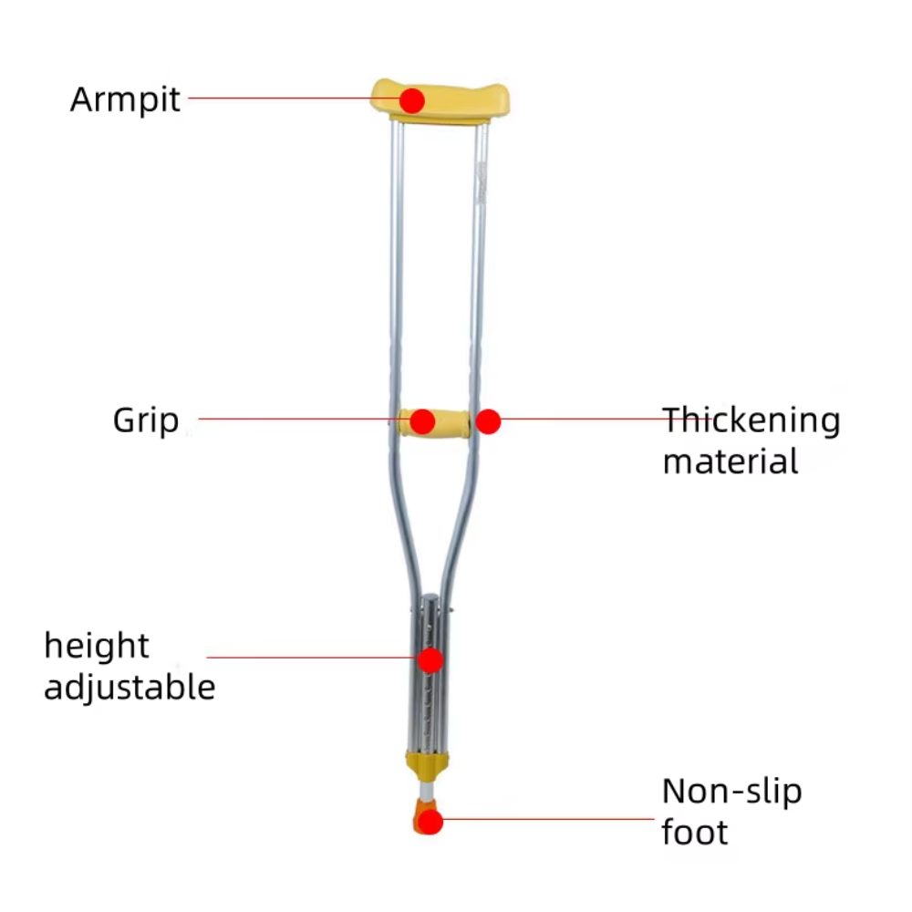 Gambar produk Moveta Tongkat Ketiak Kruk Alat Bantu Jalan Adjustable 9 Level 1 Pair - FST8150 - 6