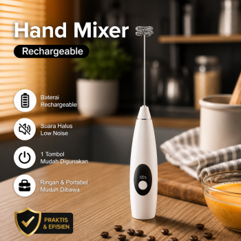 Fushida Hand Mixer Mini Pengocok Milk Frother Rechargeable 3 Speed - D05