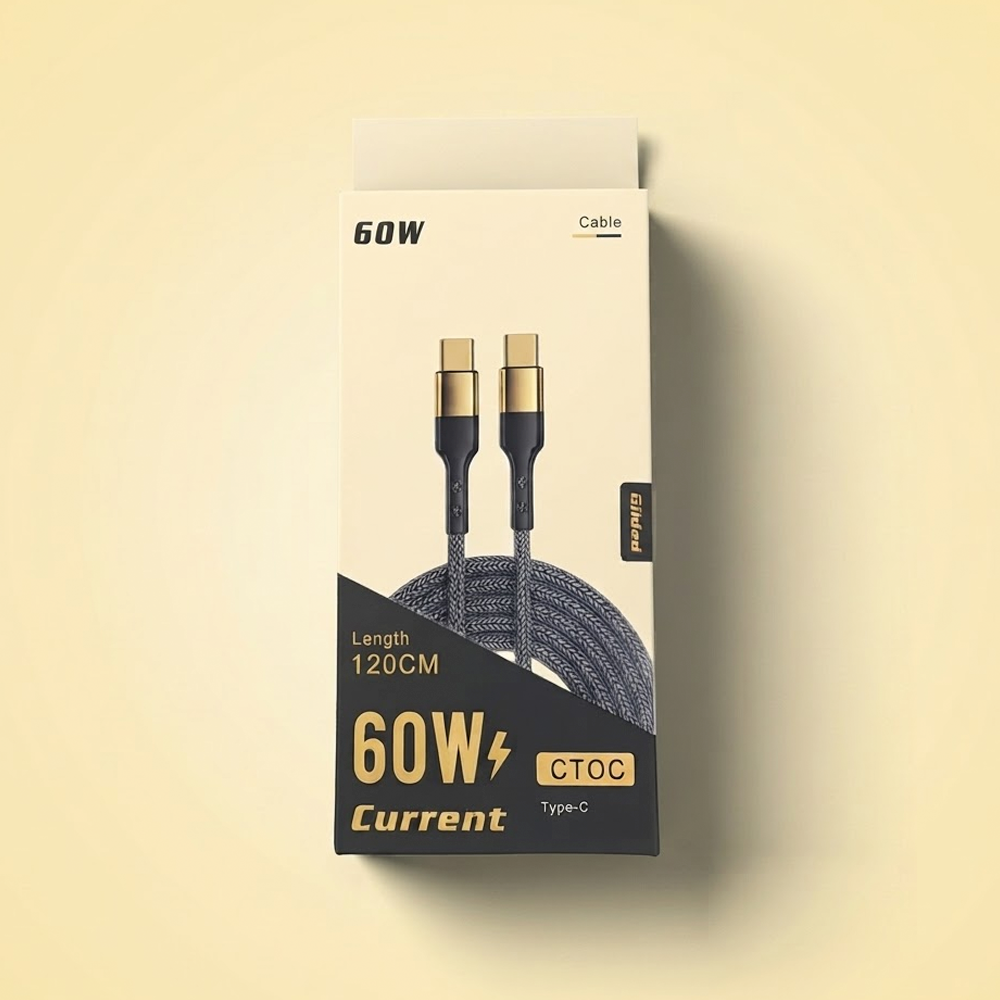 Gambar produk ILANO Kabel Data USB Type C Multifungsi Fast Charging 3A 60W 1.2M - ILC3 - Kemasan