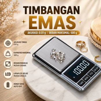 Taffware Digipounds Timbangan Emas Digital Mini 6 Units 0.01g 500g - CX15