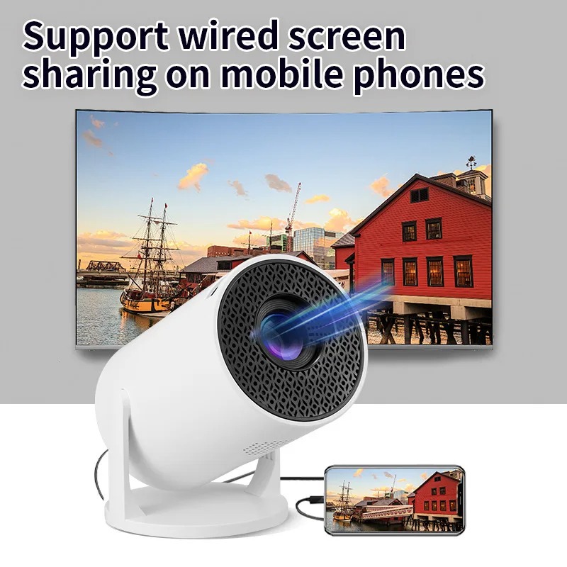 Gambar produk Rotundity Proyektor Mini Portable Android 11 WiFi 480P 150 ANSI - HY200 - 4