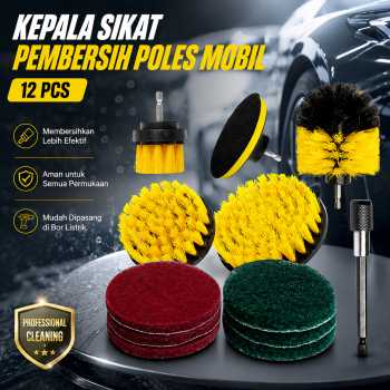 Tress Kepala Sikat Pembersih Poles Mobil Car Polisher Kit 12 PCS - INU03