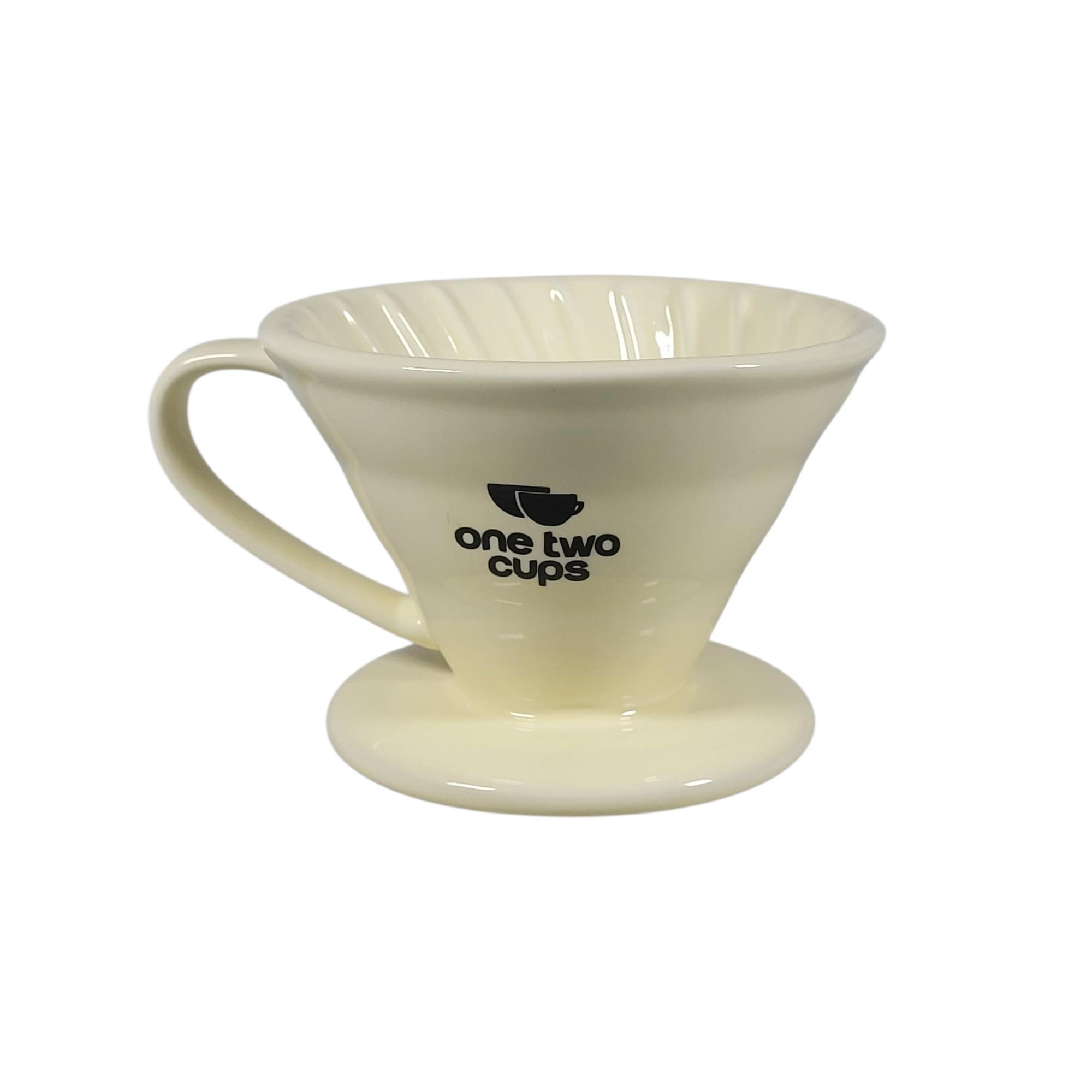 Gambar produk One Two Cups V60 Coffee Dripper Alat Seduh Kopi Manual Brew Keramik 1-4 Cups - ZM-639 - 6