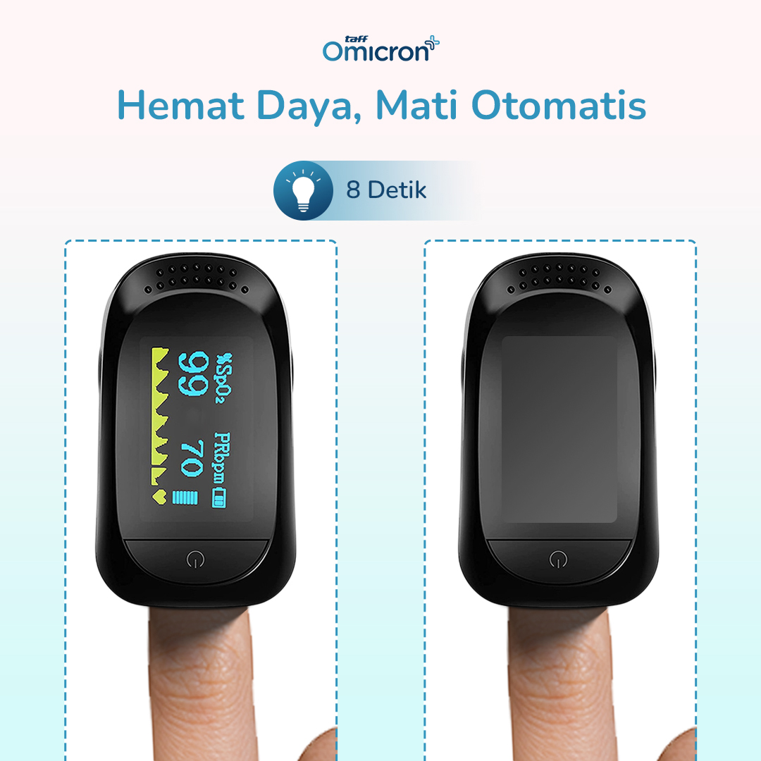 Gambar produk TaffOmicron Fingertip Pulse Oximeter Alat Ukur Saturasi Oksigen Darah - PO-A2AO - 3