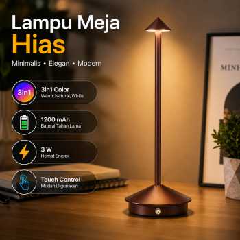 TaffLED Lampu Meja Hias Touch Lamp Restaurant Bar 3in1 Color 1200mAh - TW60