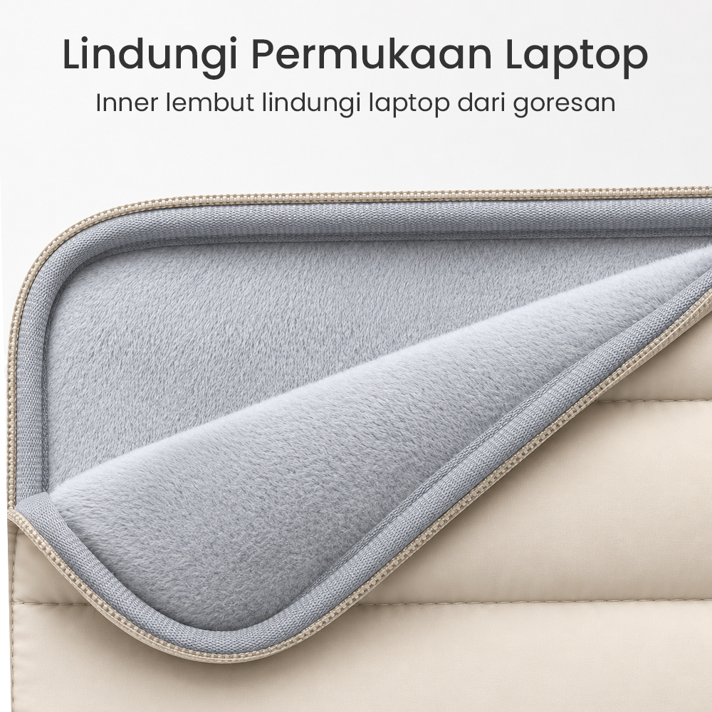 Gambar produk Vandel Tas Laptop Sleeve Puffy Case Waterproof Plush 13-14 Inch - ZK-80 - 1