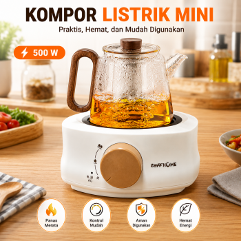 TaffHOME Kompor Listrik Mini 1 Tungku Electric Stove Tea Heater 500W - ZSP-K10500