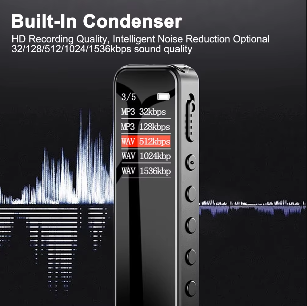 Gambar produk Voxa Perekam Suara Mini Audio Digital Voice Recorder 32GB - VC170 - 3