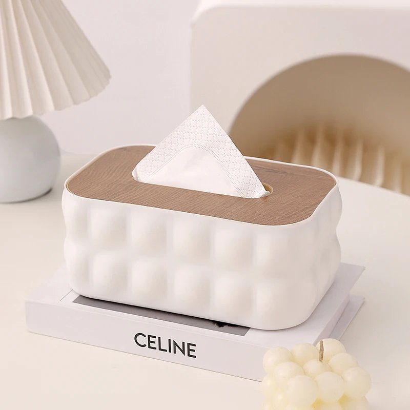 Gambar produk TaffHOME Kotak Tisu Kayu Multifungsi Wooden Tissue Box 22x14x9.1cm - ZJ80 - 7