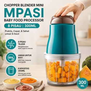 Gambar produk Ang Chopper Blender Mini MPASI Baby Food Processor 8 Pisau 300ml - BT-J118