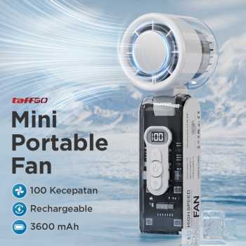 TaffGO Kipas Angin Portable Genggam Turbo Mini Cooling Fan 3600mAh - FC8