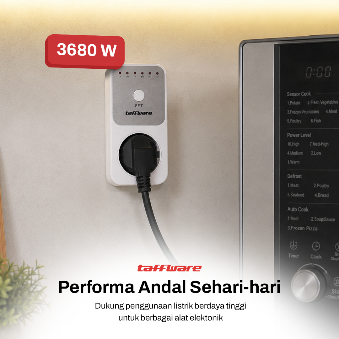 Gambar produk Taffware Stop Kontak Timer Switch Digital 6 Program EU Plug 16A 230V - W03 - 3