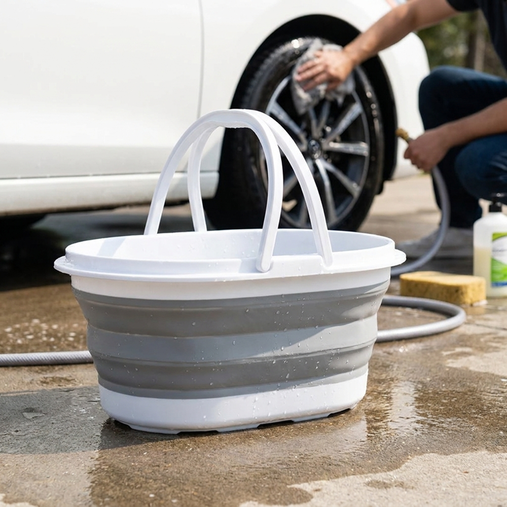 Gambar produk LAZEWING Baskom Ember Lipat Laundry Water Bucket Foldable 11L - B244 - 5