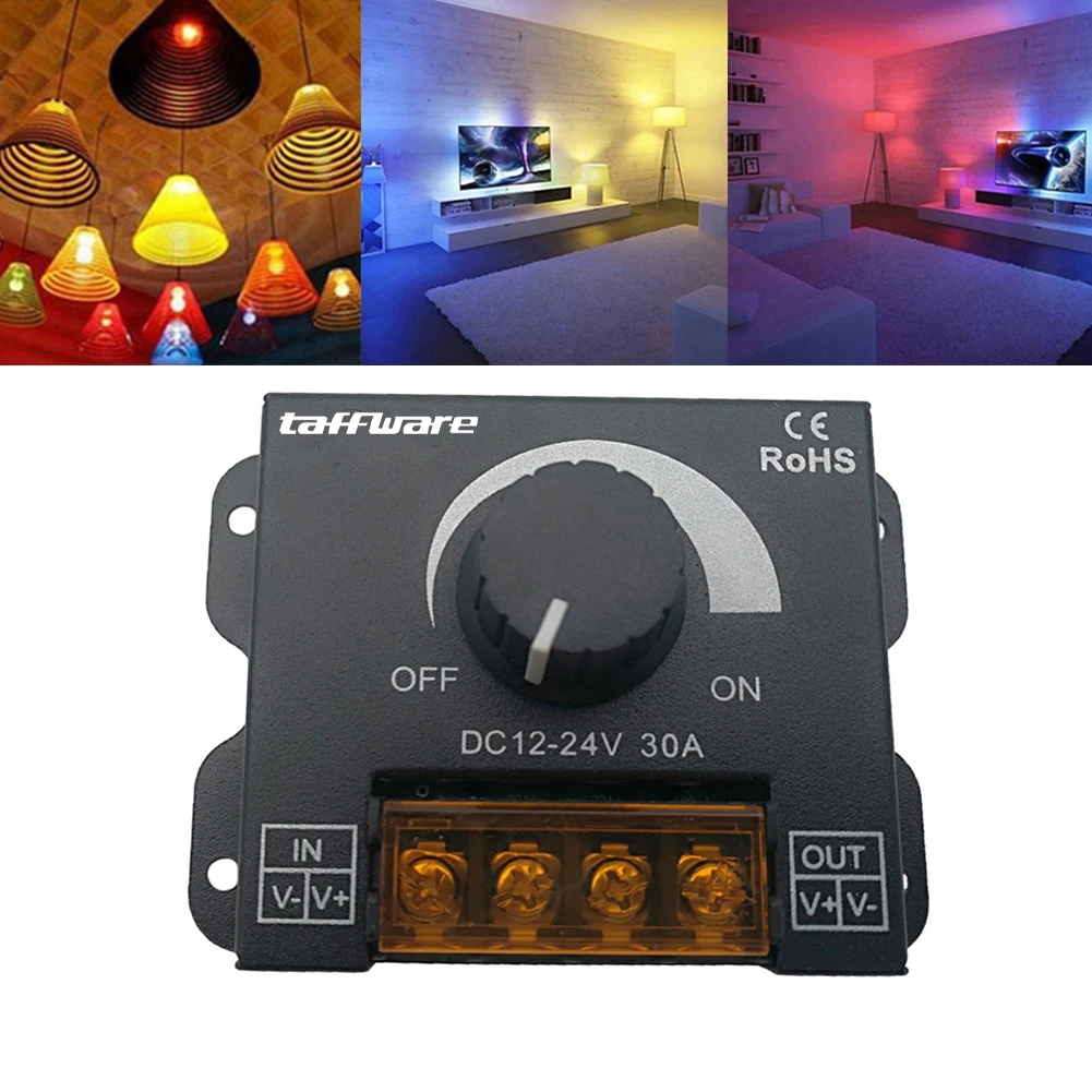 Gambar produk Taffware Dimmer Lampu LED One Color Brightness Controller 12-24V 30A - AEL30A - 3