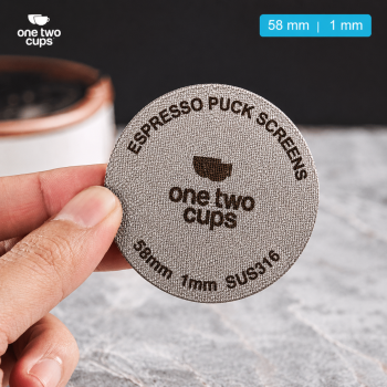Gambar produk One Two Cups Puck Screen Portafilter Espresso Machine 150 Micron 58mm 1mm - SUS3 - 4