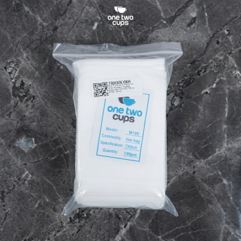 Gambar produk One Two Cups Kantong Teh Celup Kain Saringan Tea Bag Disposable 100PCS 7x9cm - M100 - Kemasan