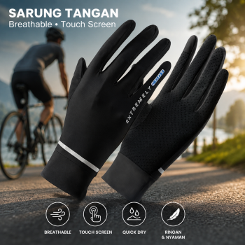 Flavizo Sarung Tangan Outdoor Touch Screen Breathable Ice Silk - HS-10