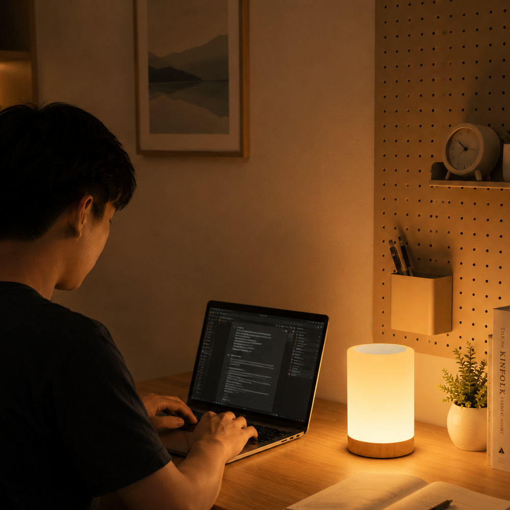 Gambar produk Lampu Tidur LED Touch Light RGB USB Rechargeable 1500mAh 5V 3W - F8-1 - 6