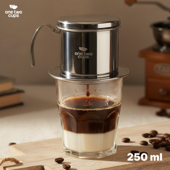 Gambar produk One Two Cups Vietnam Drip Coffee Filter Saringan Kopi Sekrup 250ml 8Q - LC2