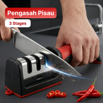 Gambar produk KNIFEZER HAO CHU KANG Pengasah Pisau Dapur Knife Sharpener 3 Slot - RS-168