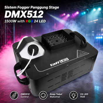 Gambar produk TaffLED Sistem Fogger Panggung Stage DMX512 1500W with RGB 24 LED - DF-FIY