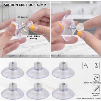GDR Alat Tempel Dinding Mushroom Head Suction Cup Hook 40mm - G310