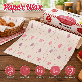 KEMORELA Kertas Roti Baking Paper Wax Food Grade Oil Proof 50 PCS - BP-10