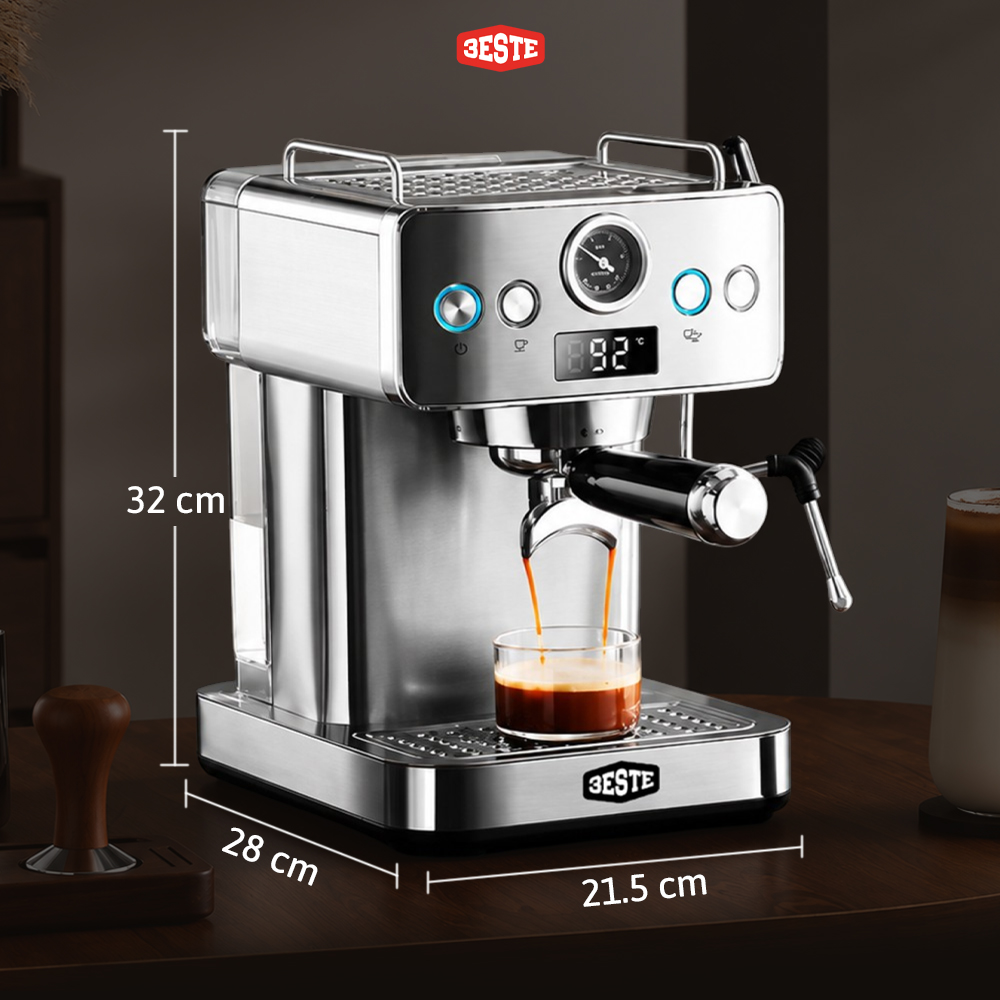 Gambar produk Trieste Mesin Kopi Espresso Coffee Maker Frothing 20 Bar 1.2L 1150 W - CM-601G - 7