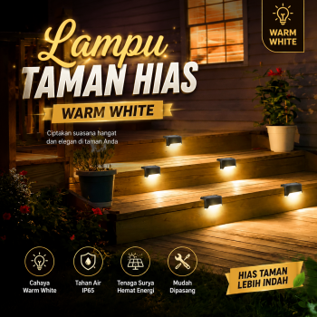 Gambar produk TaffLED Lampu Taman Hias Deck Light Solar Waterproof Warm White 8 PCS - L20
