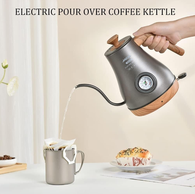 Gambar produk JACAL Teko Listrik Kopi Pemanas Air Leher Angsa Pour Over 800W 1L - GL-2005 - 1