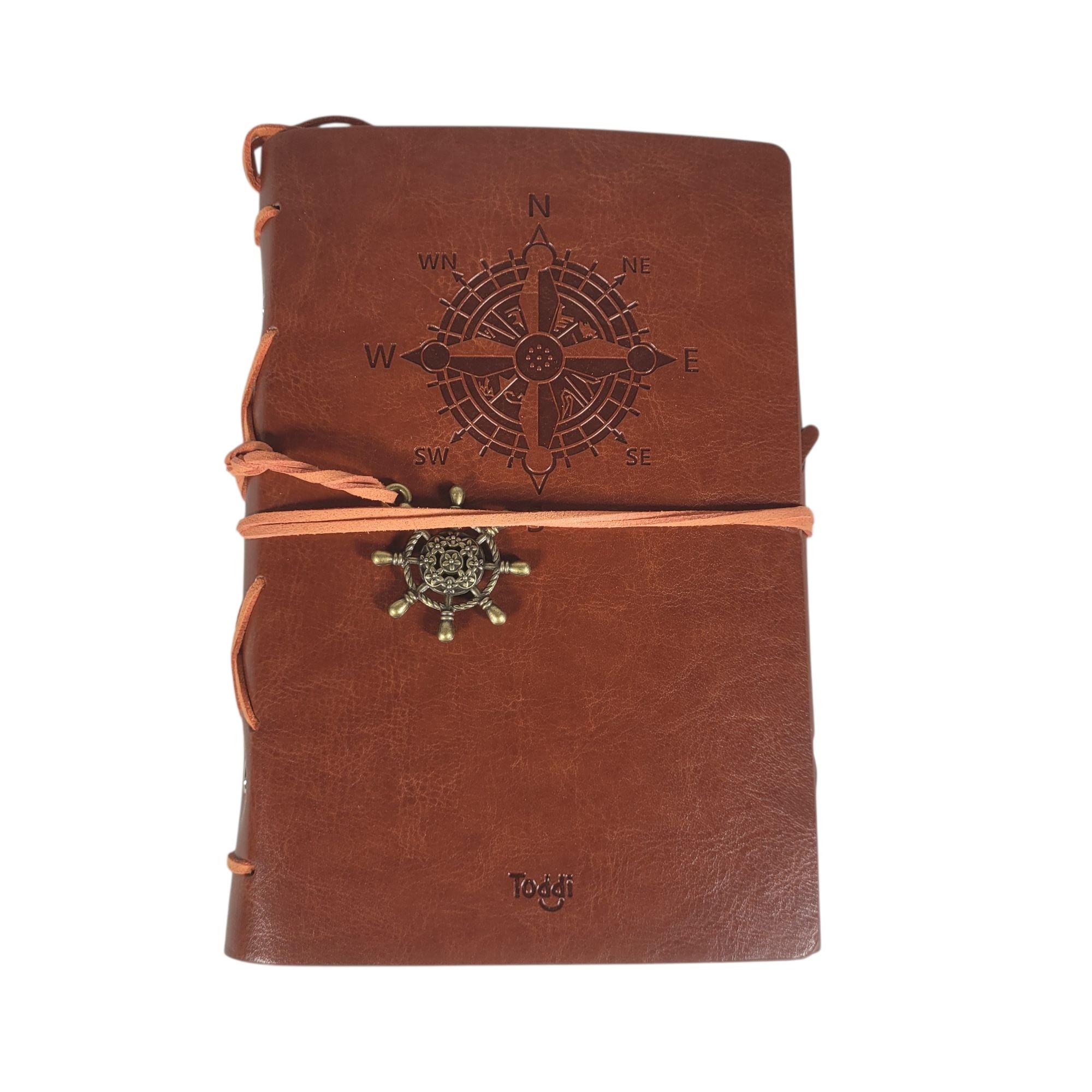 Gambar produk Toddi Buku Jurnal Leather Notebook Diary A6 72GSM 140 Halaman Blank - ZB-30 - 1