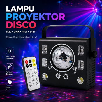 ALiEN Lampu Proyektor Disco Waterproof IP20 DMX 45W 245V - AL050