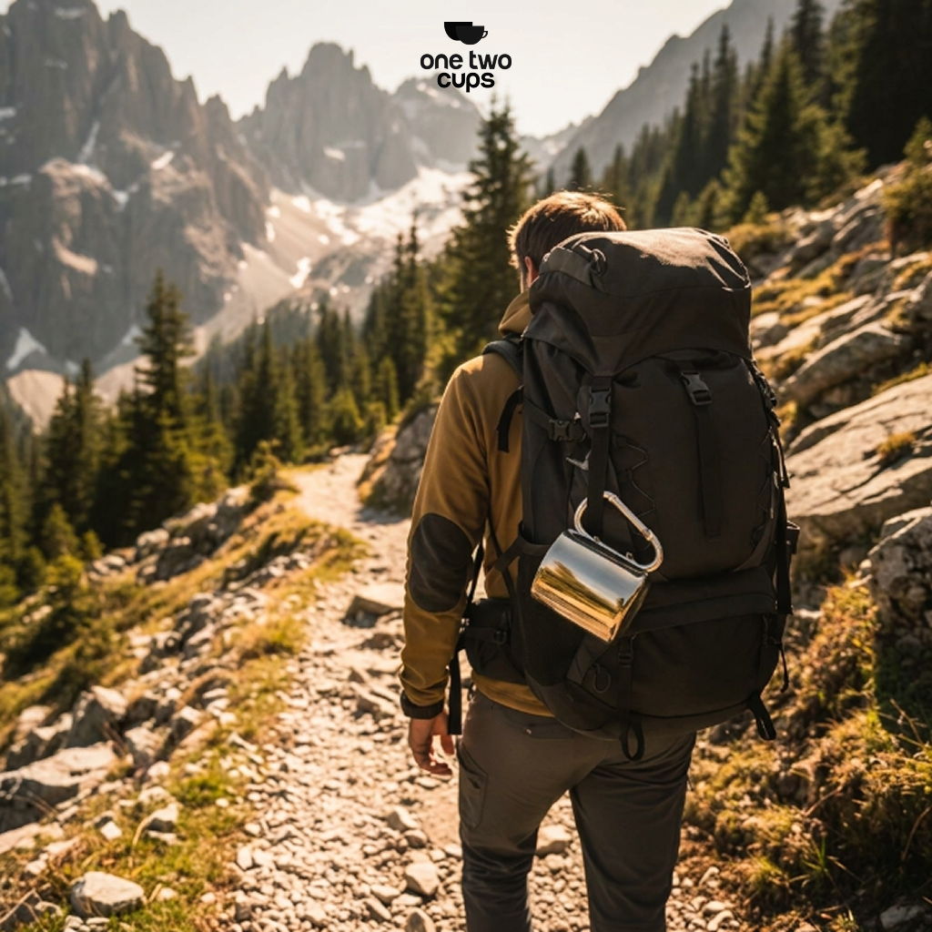 Gambar produk One Two Cups Cangkir Kopi Stainless Steel Carabiner Camping Cup 220ml - C125 - 7