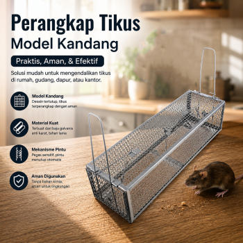 OTTON Jebakan Perangkap Tikus Kandang Besi Automatic Mousetrap - B-21