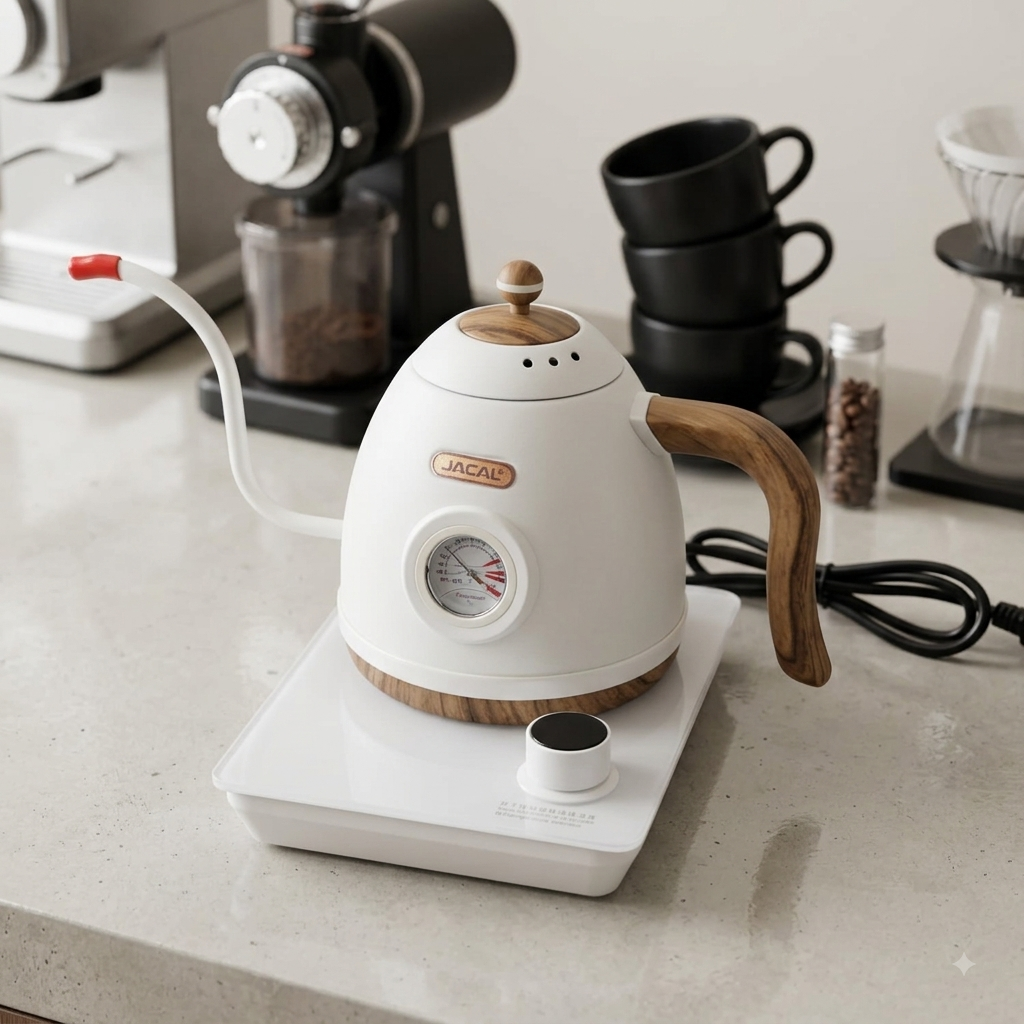 Gambar produk JACAL Teko Listrik Kopi Pemanas Air Temperature Control 800W 800ml - E18-6B - 7