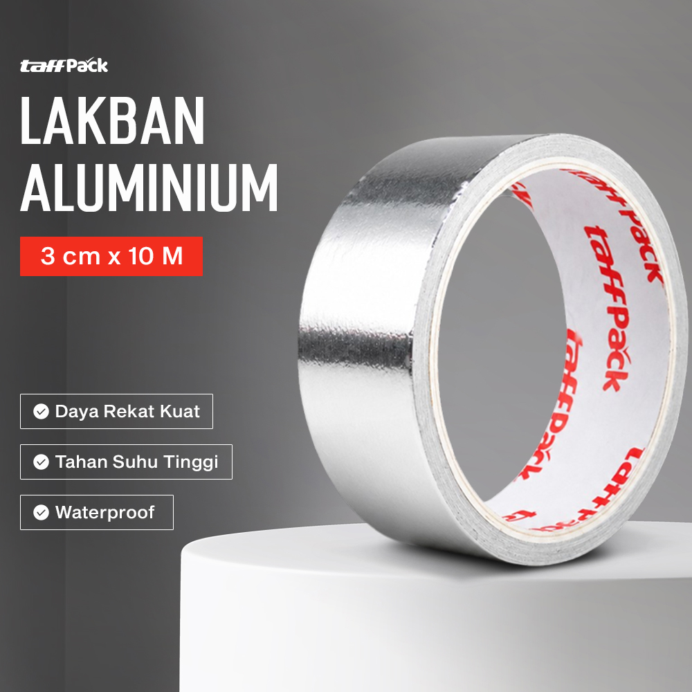 Gambar produk TaffPACK Lakban Aluminium Foil Tape Tahan Panas Anti Bocor 3cmx10M - YX10 - Utama
