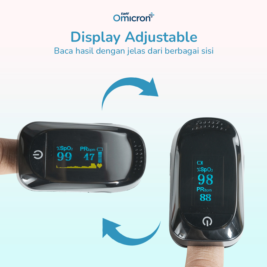 Gambar produk TaffOmicron Fingertip Pulse Oximeter Alat Ukur Saturasi Oksigen Darah - PO-A2AO - 4