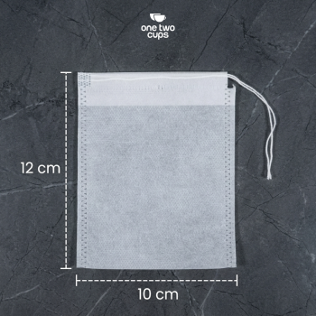 Gambar produk One Two Cups Kantong Teh Celup Kain Saringan Tea Bag Disposable 100PCS 10x12cm - M100 - 8