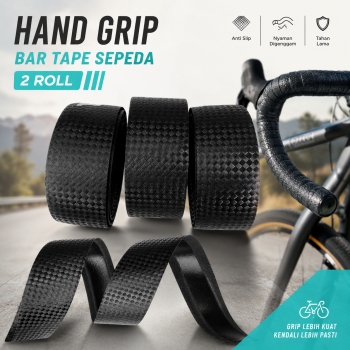 Gambar produk TaffSPORT Hand Grip Bar Tape Handlebar Sepeda Anti Slip 2 Roll - 70616