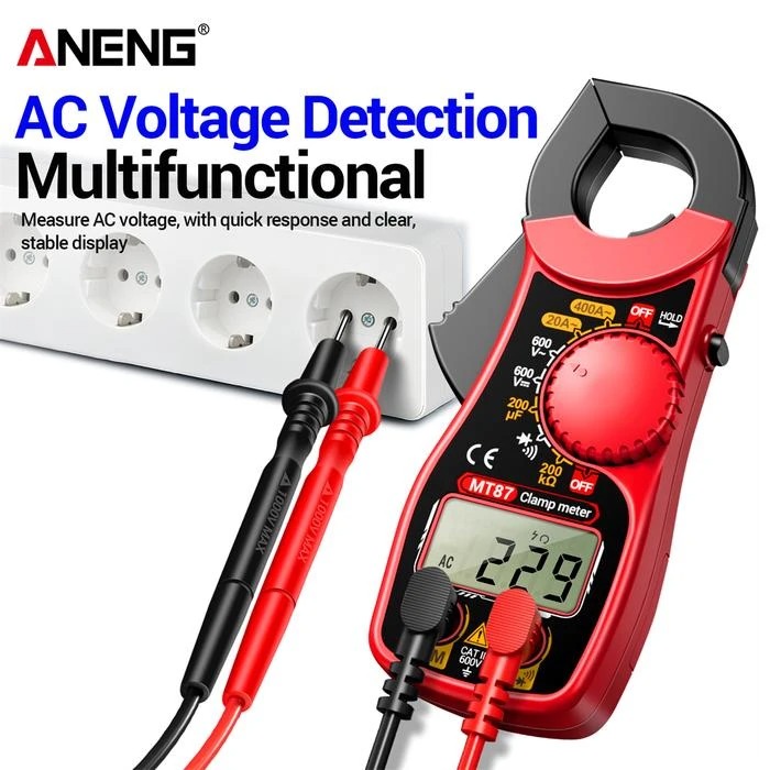 Gambar produk ANENG Digital Multimeter Tang Ampere Voltage NCV Tester Clamp 600V - MT87 - 2