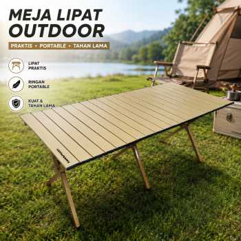 TaffSPORT Meja Lipat Outdoor Piknik Camping Portable 118x59x43.5cm - ST12