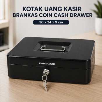 TaffGUARD Kotak Uang Kasir Brankas Coin Cash Drawer Key lock 30x24x9cm - IW201
