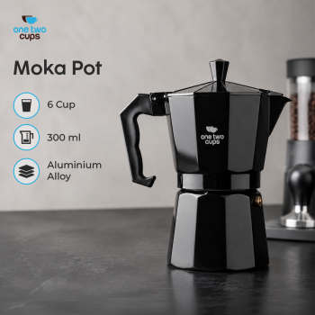 One Two Cups Moka Pot Teko Kopi Espresso Coffee Maker Stovetop - L10